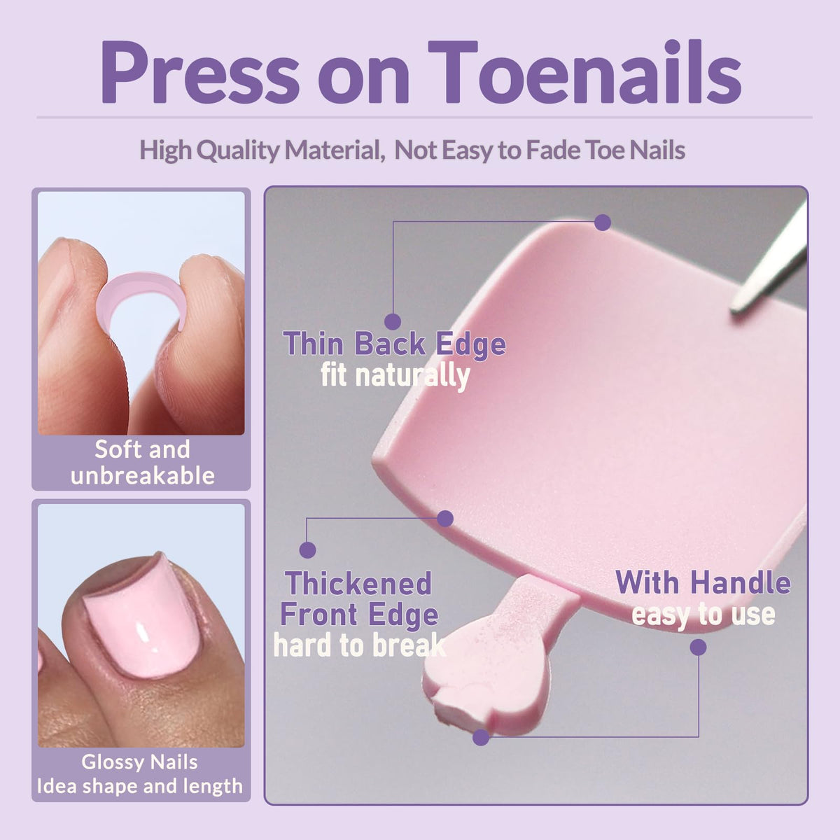 AddFavor array of numbered sizes displays choices for fitting all toe shapes