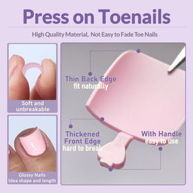 AddFavor array of numbered sizes displays choices for fitting all toe shapes