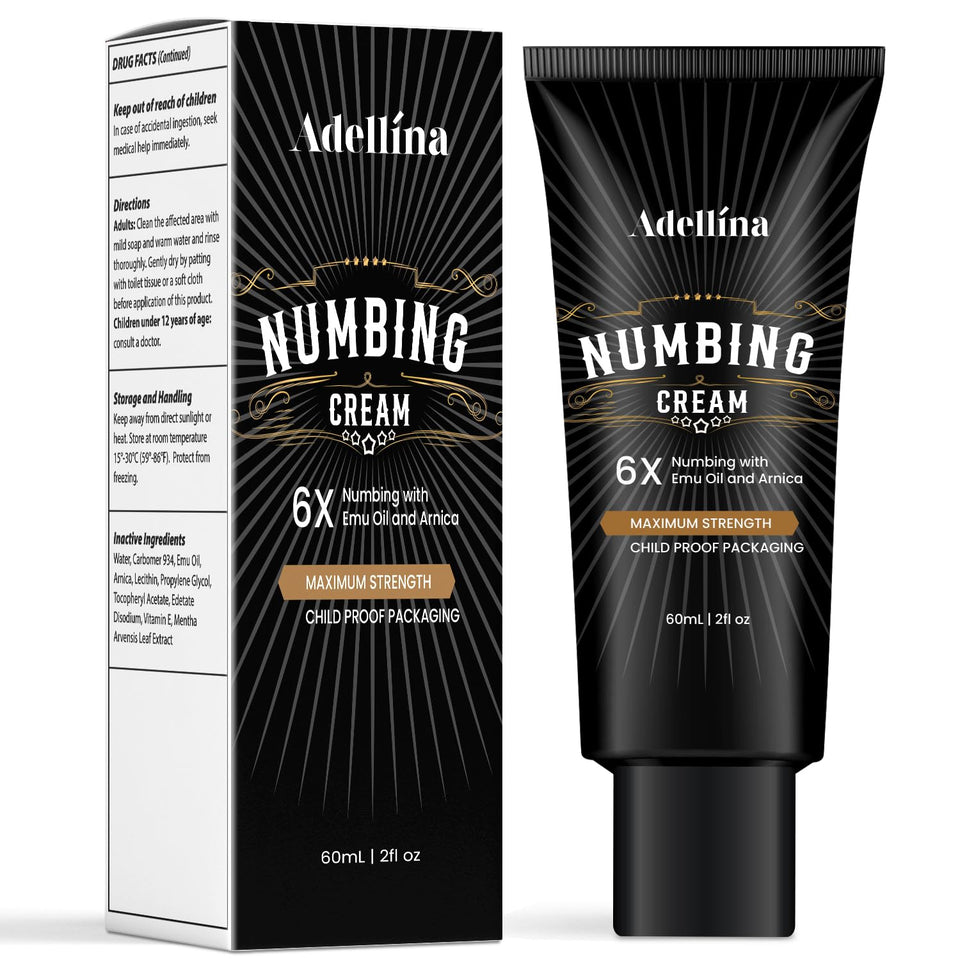 Adellina front packaging showing tube and branding for quick product ID