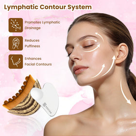 ADETON lymphatic contour brush bristles detail showing soft curve for gentle drainage