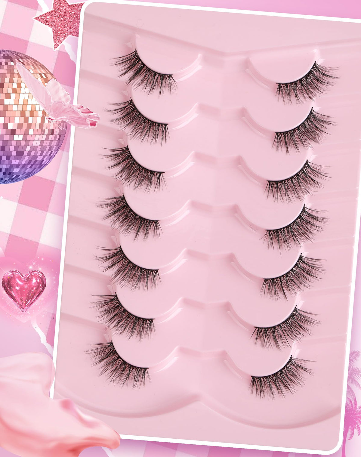 Adious lashes held in hand demonstrating lightweight comfort