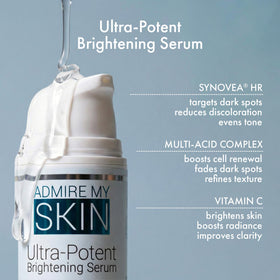 Admire My Skin application on hand showing drop of serum and quick absorption benefit