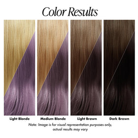 Adore application on hair with brush showing smooth deposit and even coverage benefit