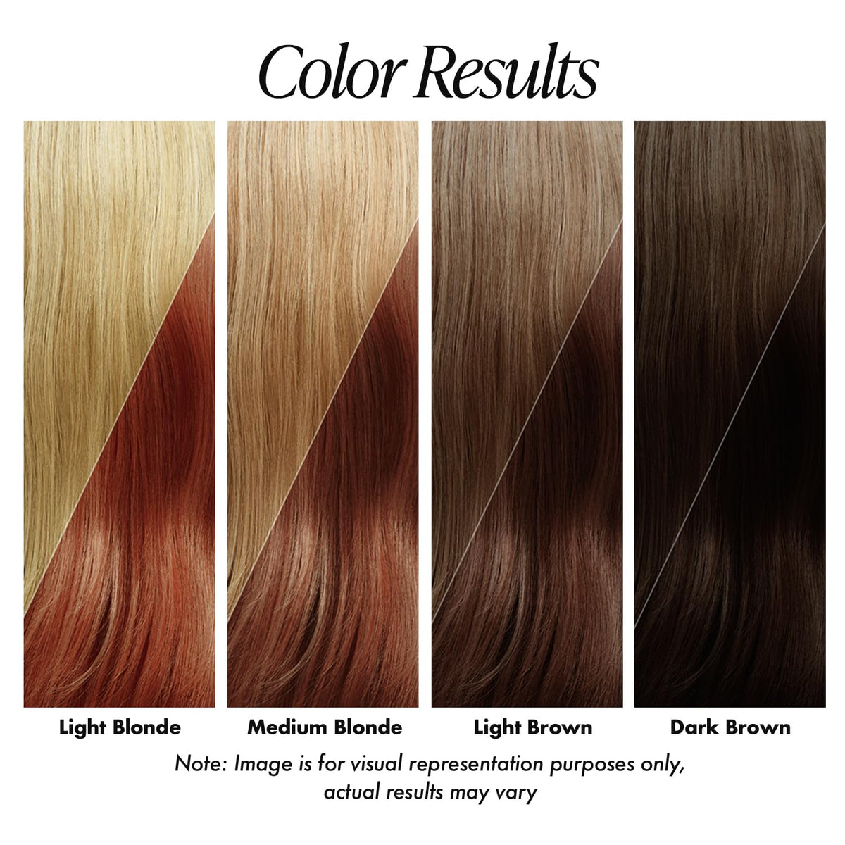 Adore bottle being dispensed onto hair for easy, no-mix application benefit