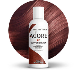 Adore front bottle of 076 Copper Brown showing label and ready-to-use convenience