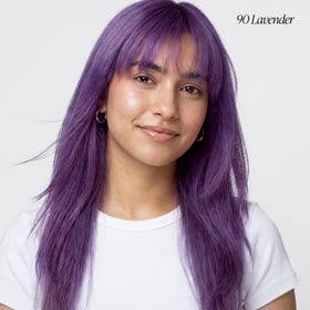 Adore lavender pigment swirl illustrating rich color payoff and vibrant purple tones