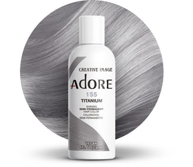Adore lifestyle shot of model with titanium grey hair showing stylish result