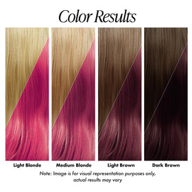 Adore applied on long hair demonstrating vibrant color payoff benefit