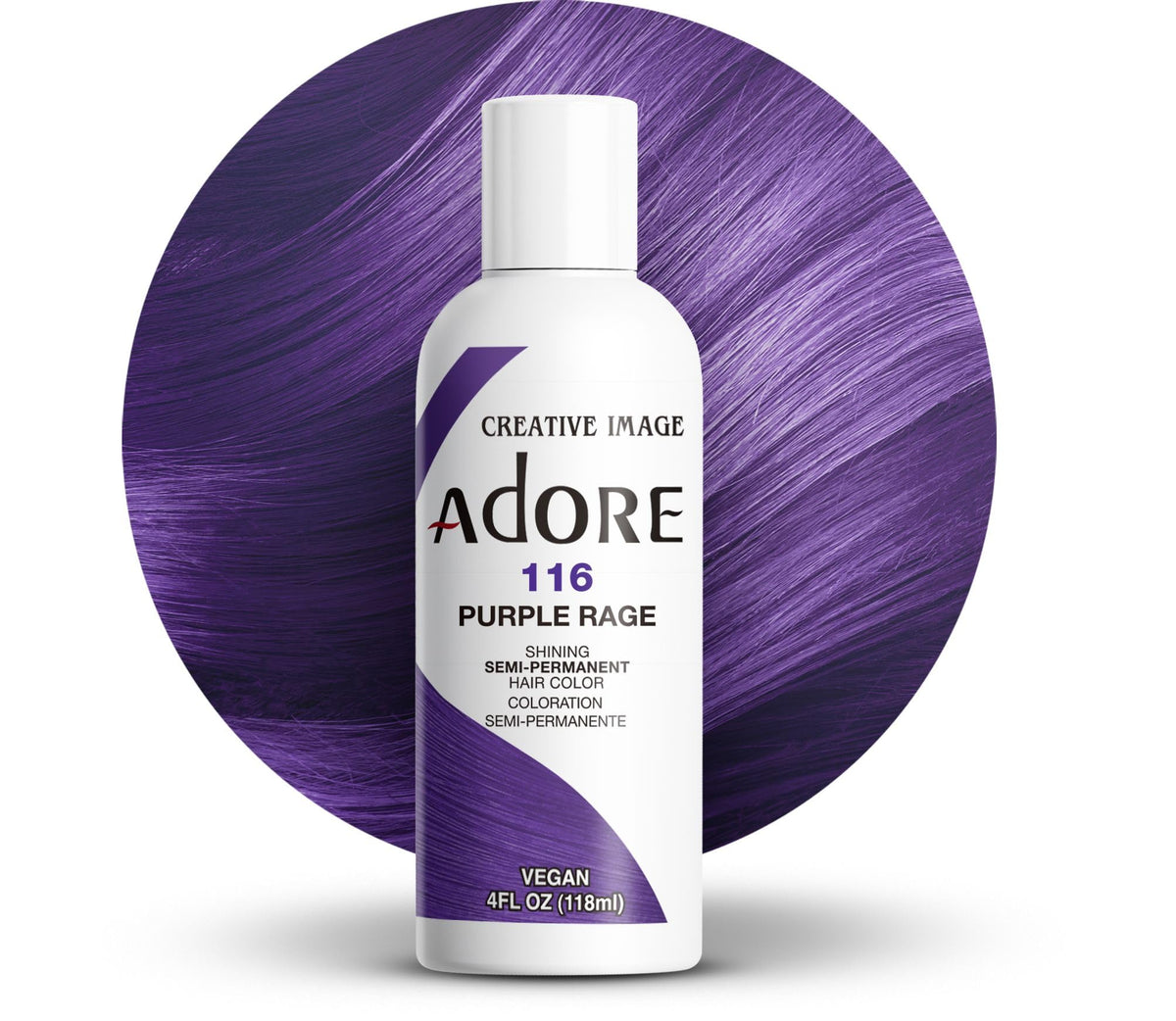 Person wearing Adore purple hair in lifestyle setting showing fashion-forward result