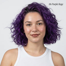 Adore purple dye texture close-up highlighting smooth pigmented cream
