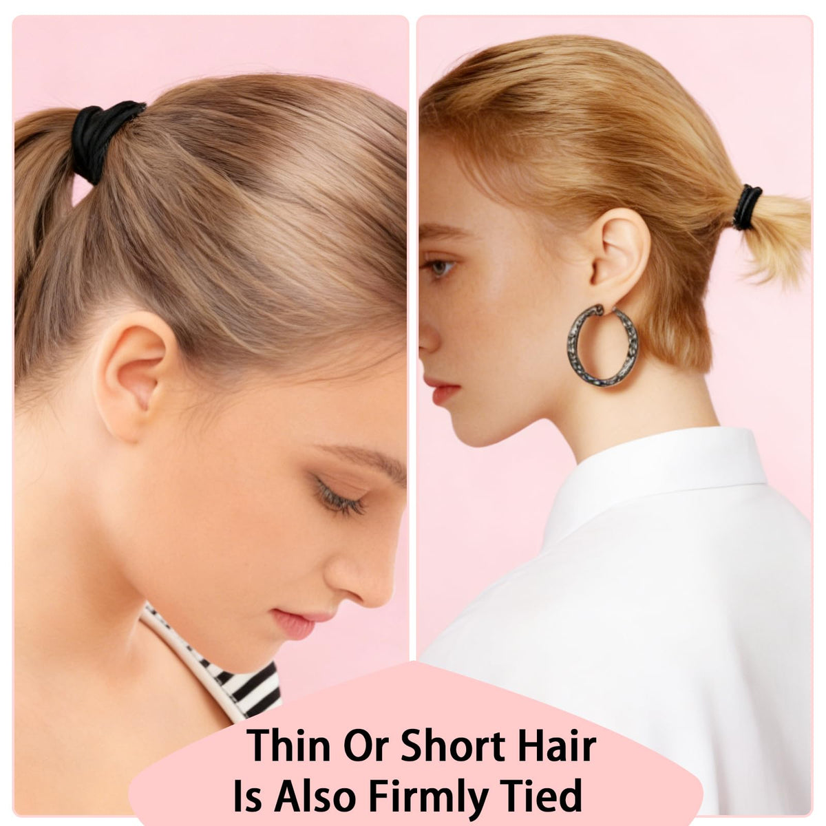 ADRIONE kids hair styled with bands illustrating gentle, damage-free grip for children