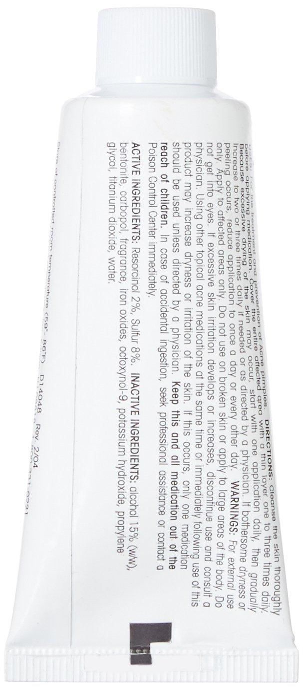 Adult Acnomel cream tinted texture on fingertip, demonstrates blendable coverage benefit