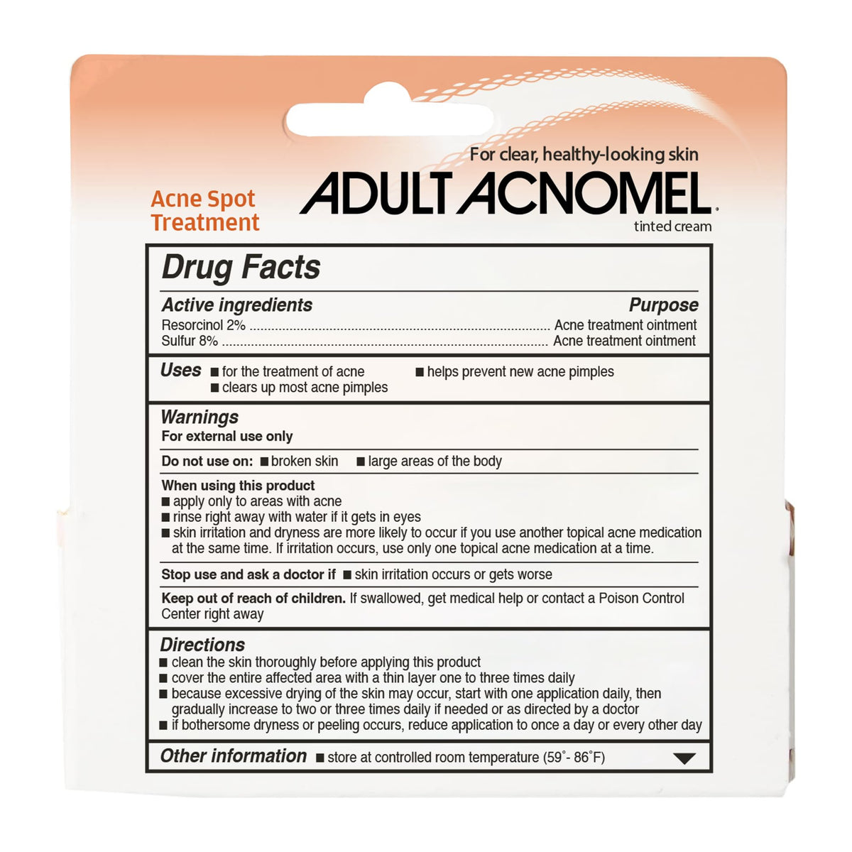 Adult Acnomel on bathroom counter in skincare routine setting