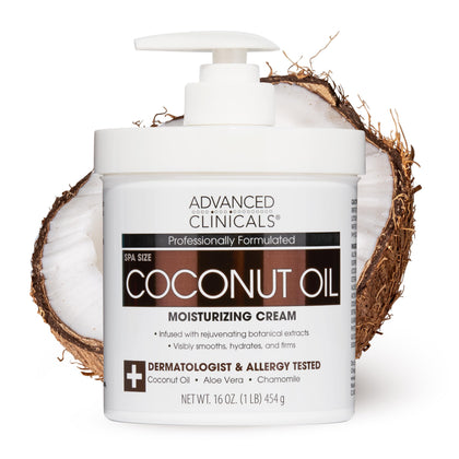 Advanced Clinicals jar front view showing product branding and size, clear hydration benefit