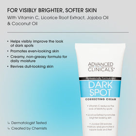 Advanced Clinicals close-up cream texture highlighting fast absorption benefit