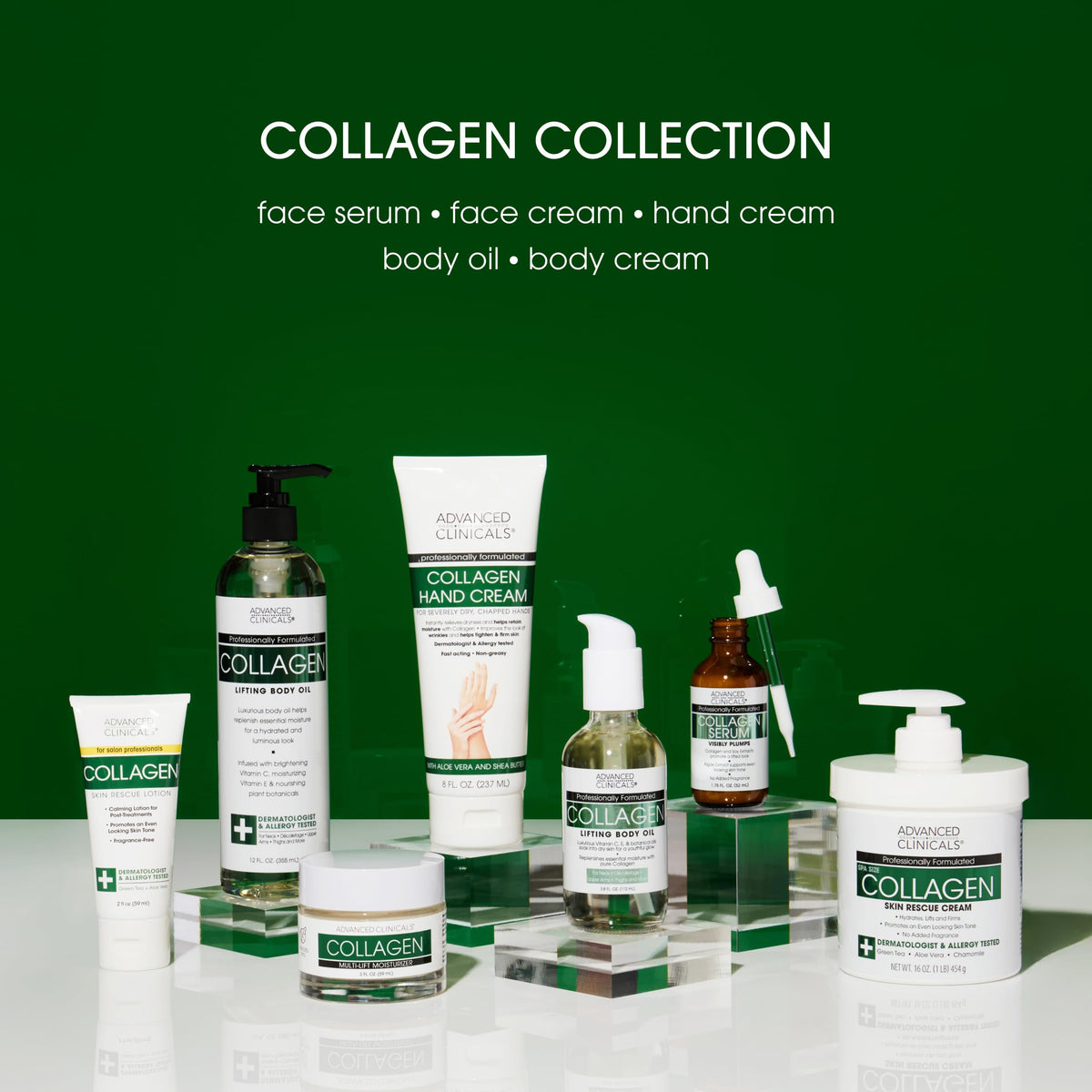 Advanced Clinicals cream spread on skin demonstrating silky, moisturized texture