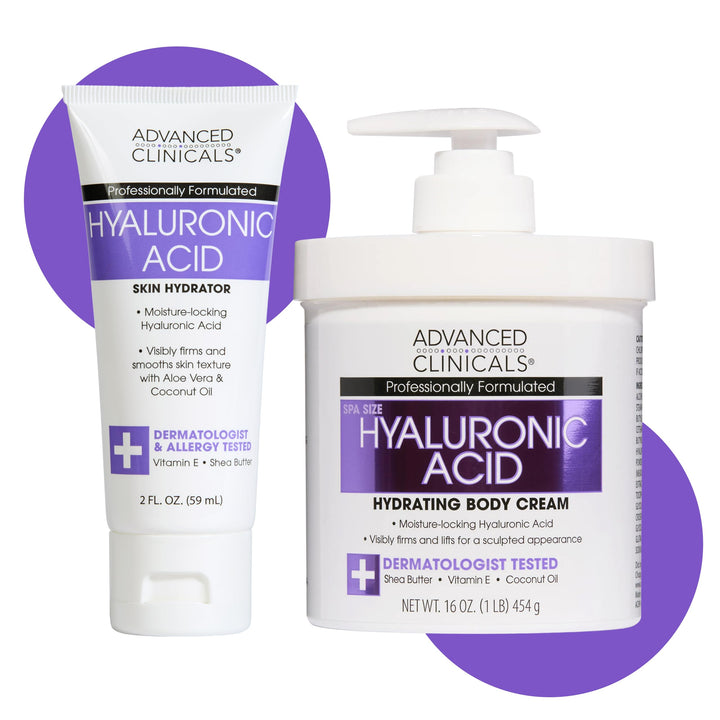 Advanced Clinicals front packaging showing 16oz body cream for long-lasting hydration