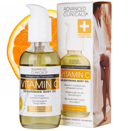 Advanced Clinicals front bottle view showing product and glow benefits
