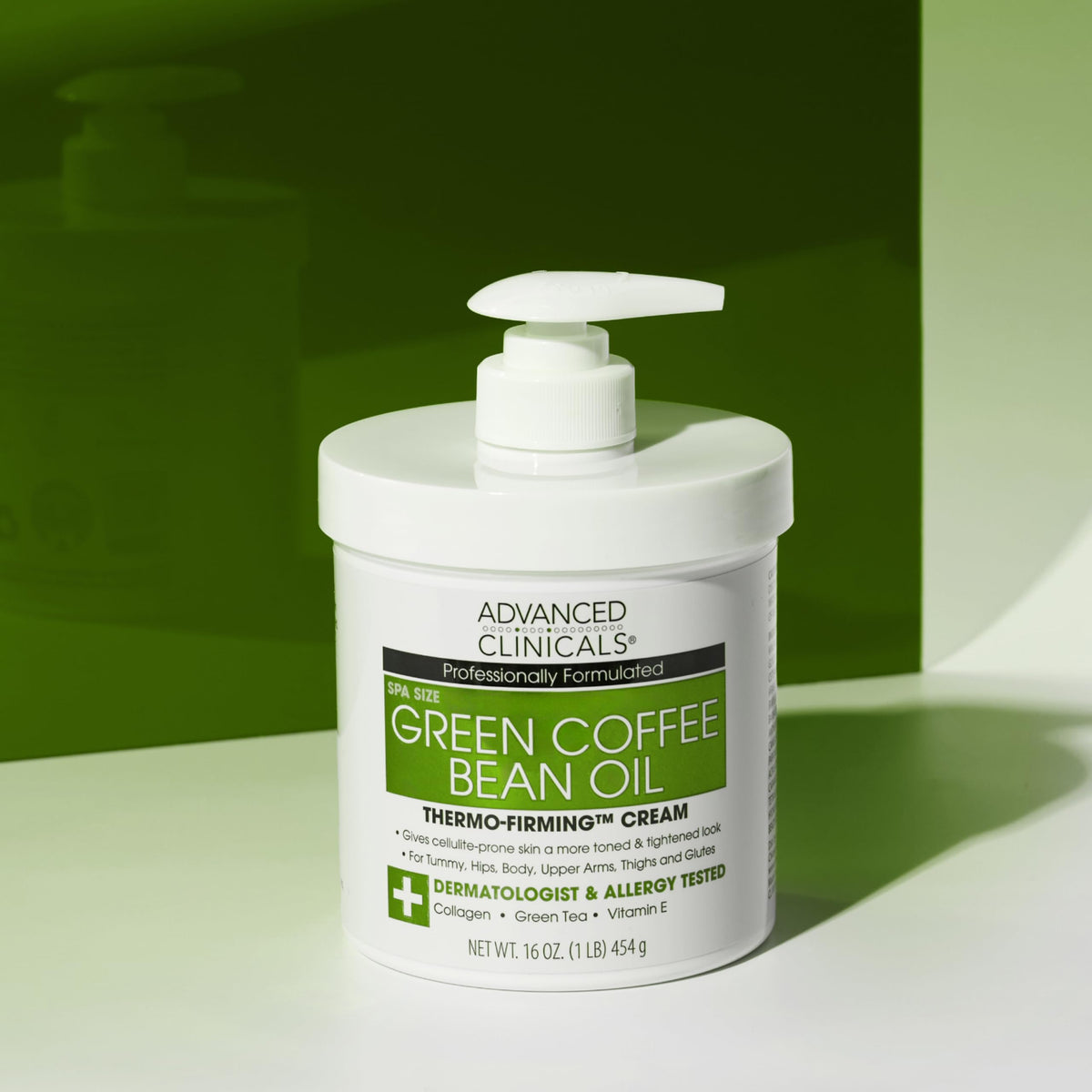 Advanced Clinicals jar on bathroom counter in nighttime routine suggesting nourishment benefit