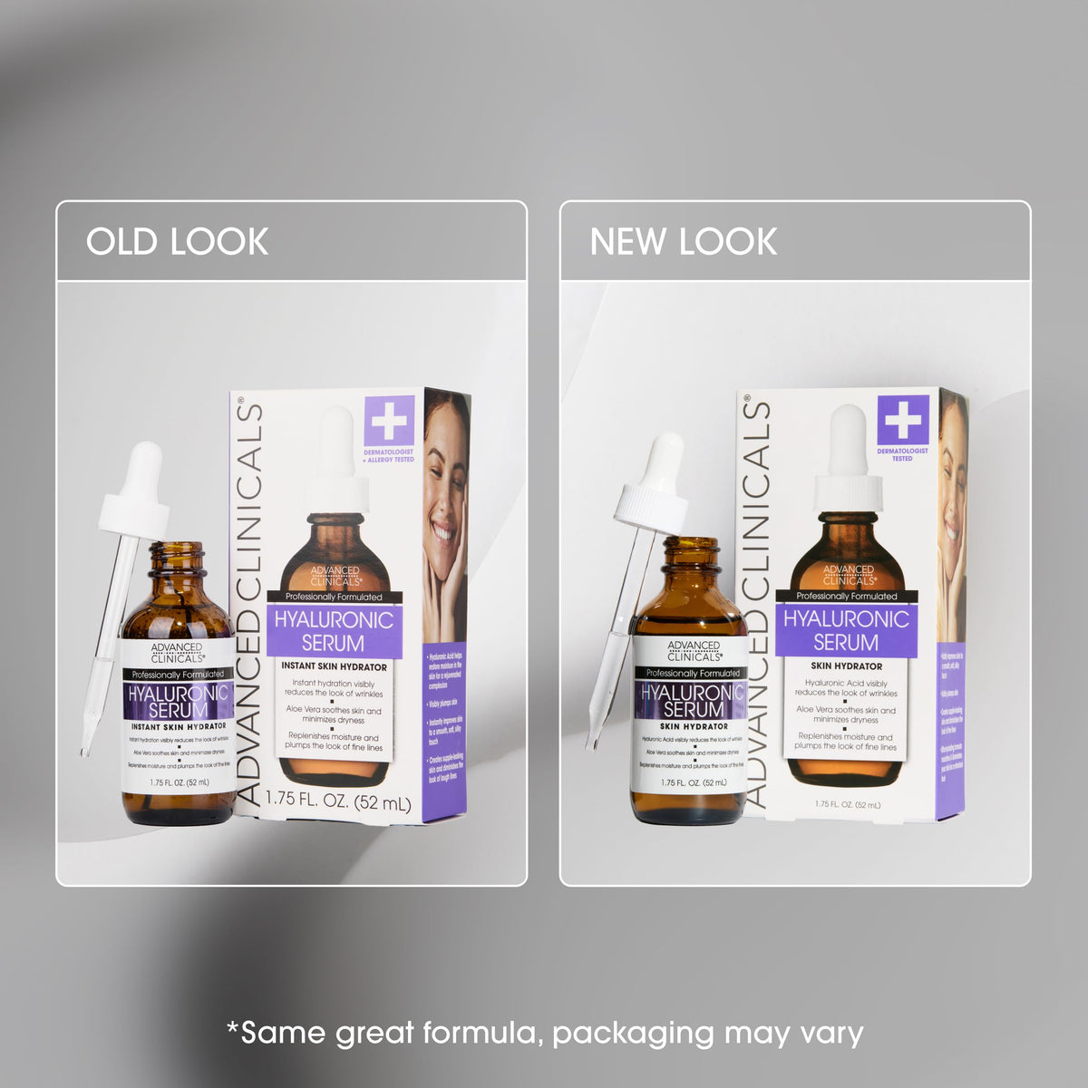 Advanced Clinicals serum on bathroom shelf in night routine for overnight hydration