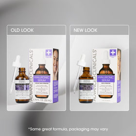 Advanced Clinicals serum on bathroom shelf in night routine for overnight hydration