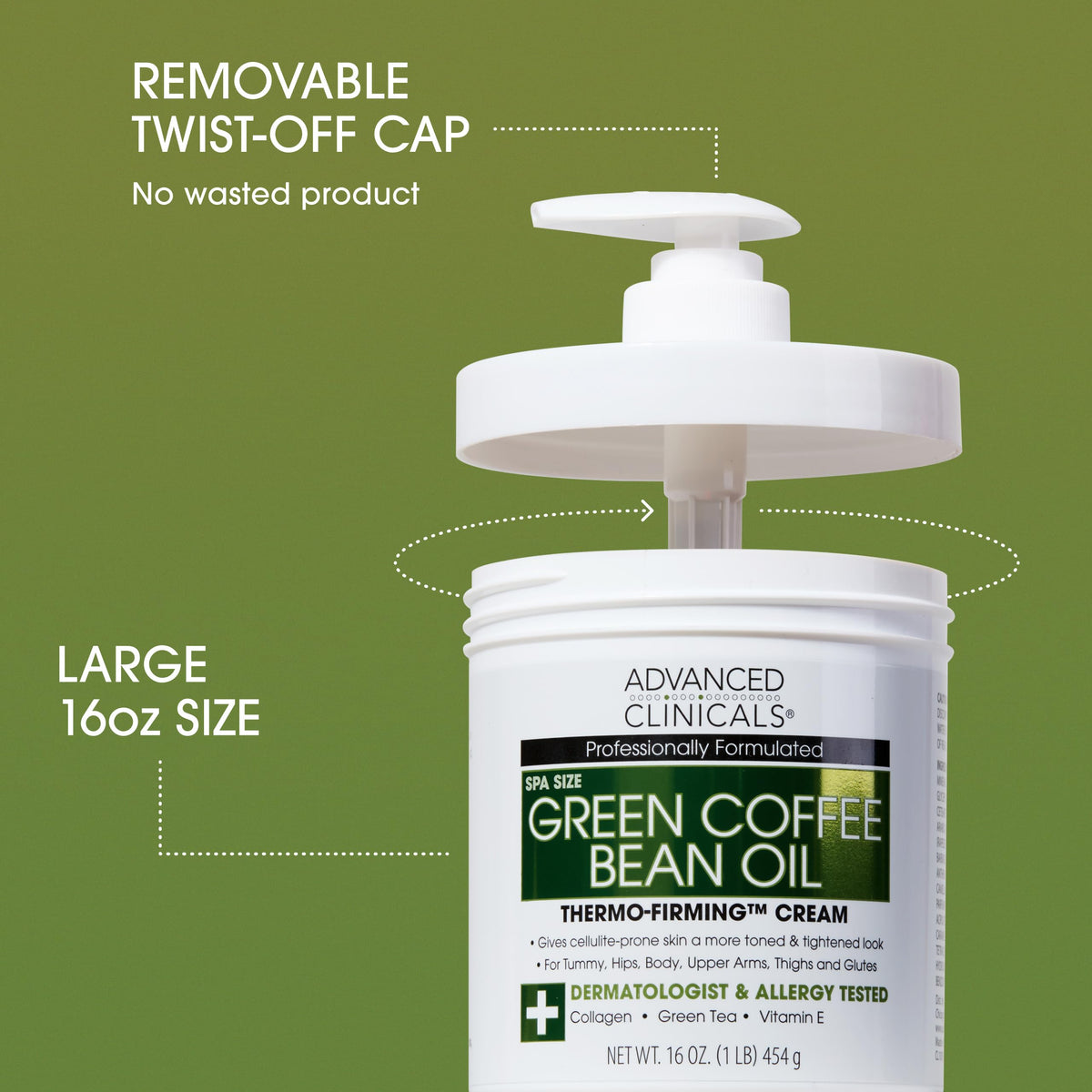 Advanced Clinicals green coffee beans ingredient for energized skin