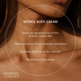Advanced Clinicals product label closeup listing retinol collagen ingredients