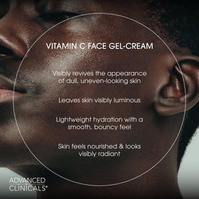 Advanced Clinicals open jar top view conveying smooth gel-cream finish