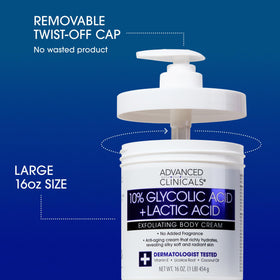 Advanced Clinicals lotion being dispensed to show easy application