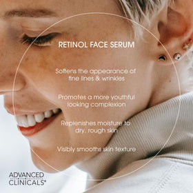 Advanced Clinicals milky serum texture on skin for smooth hydrated appearance