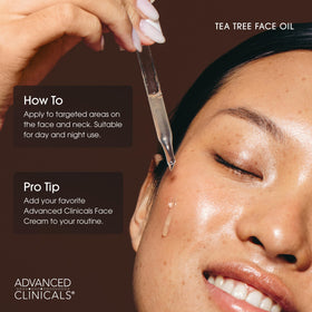Advanced Clinicals serum applied on hand demonstrating lightweight feel and immediate hydration benefit