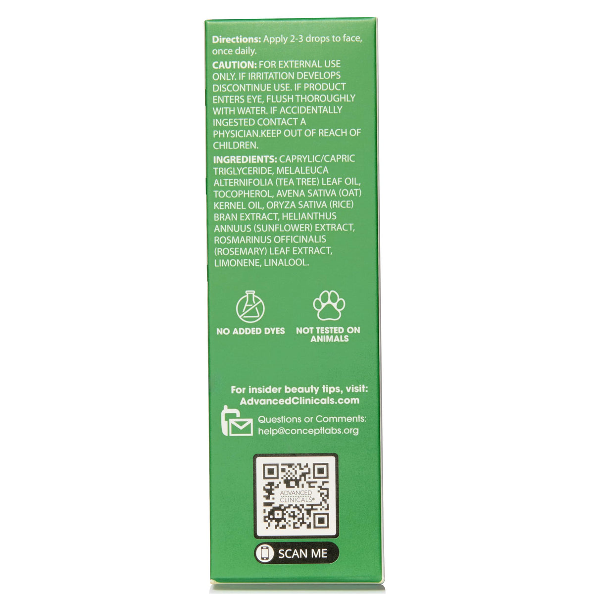 Advanced Clinicals serum on bathroom counter in routine setting showing everyday use benefit