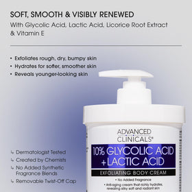 Advanced Clinicals cream texture close-up revealing smooth, non-greasy finish