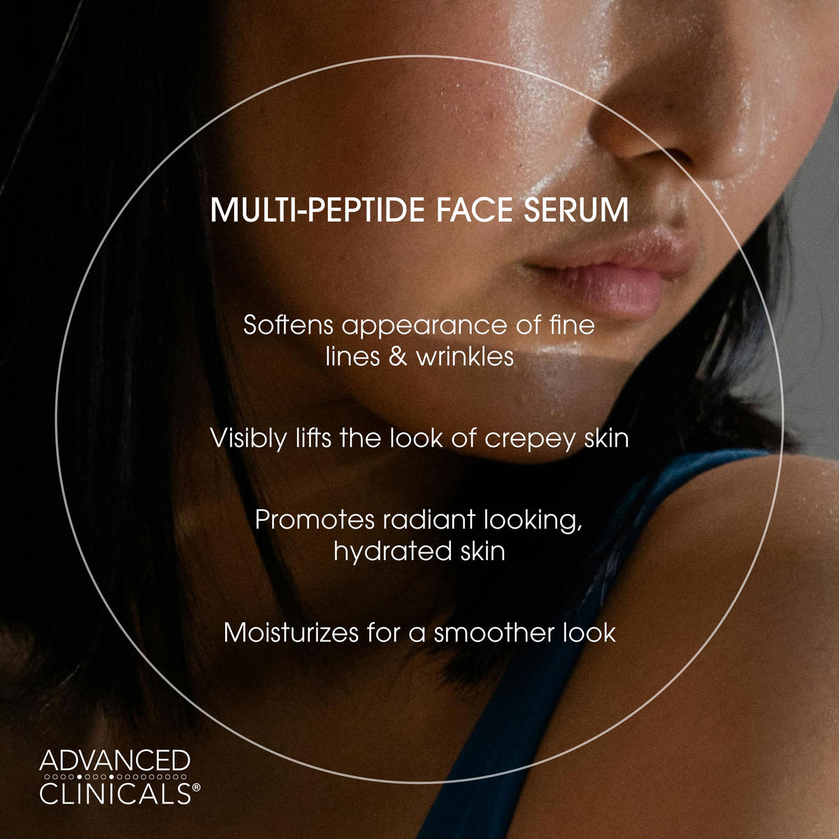 Advanced Clinicals gel texture close-up demonstrating lightweight hydration