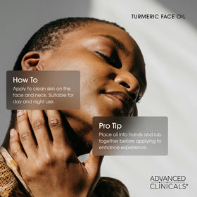 Advanced Clinicals oil on hand demonstrating spreadability and quick absorption