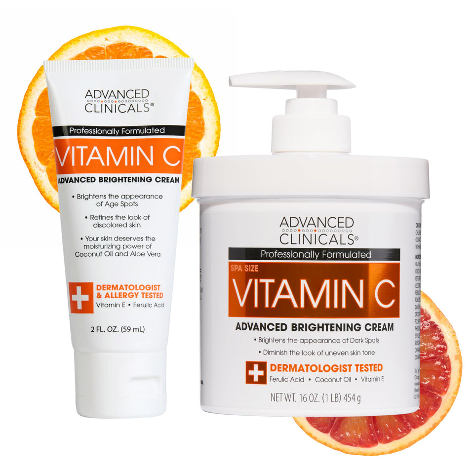 Advanced Clinicals front packaging showing cream and benefits