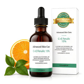 Advanced Skin Care front bottle shot showing clean packaging and benefit