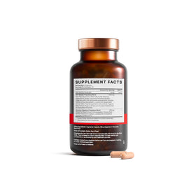 Advanced Trichology bottle staged in bathroom routine demonstrating daily use benefit