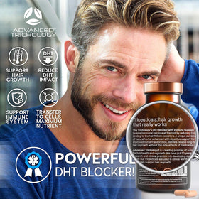 Advanced Trichology supplement facts label showing clinical formulation transparency