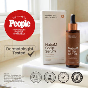 Advanced Trichology NutraM ingredient label highlighting key actives
