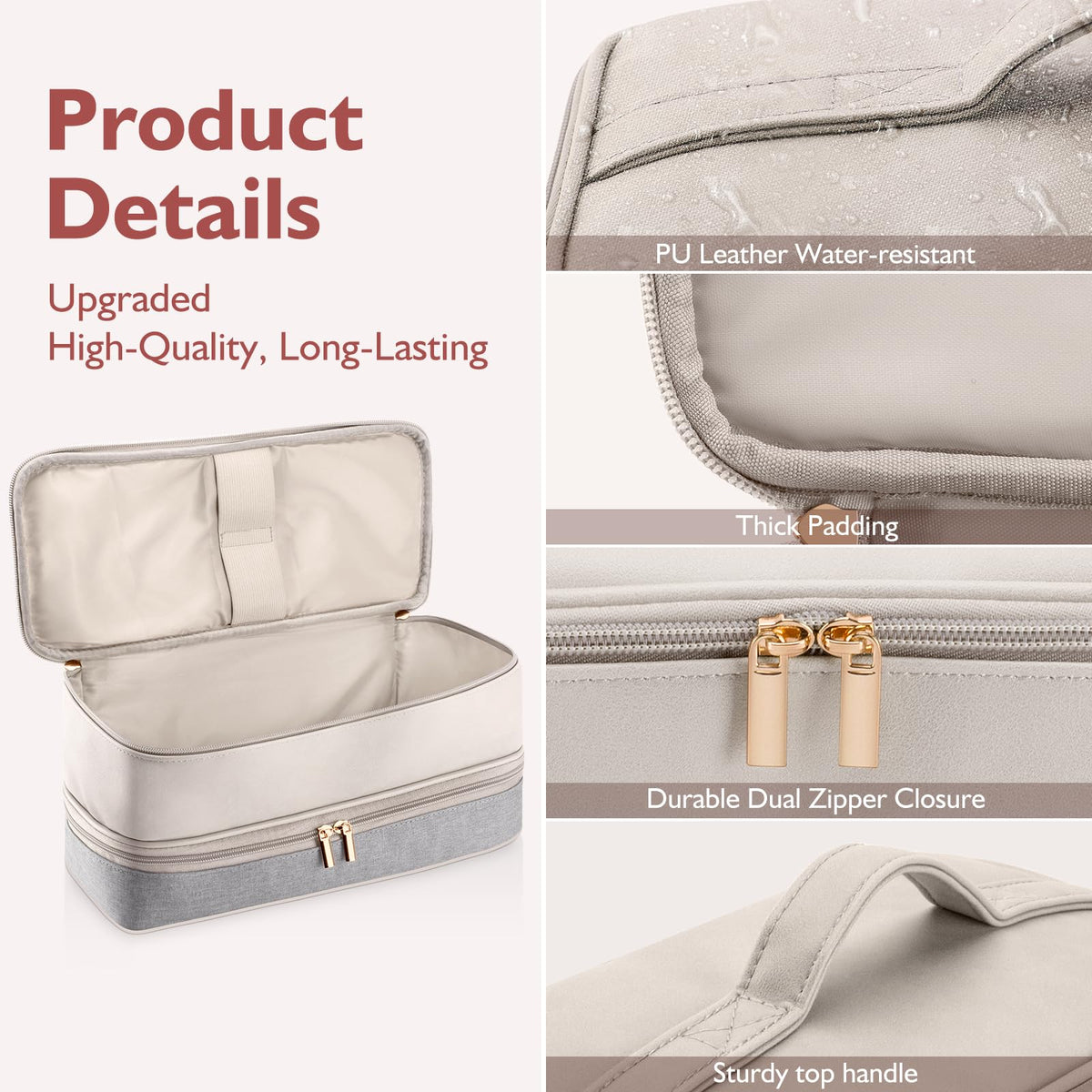 Adworte closeup of PU leather texture offering water and dust resistance