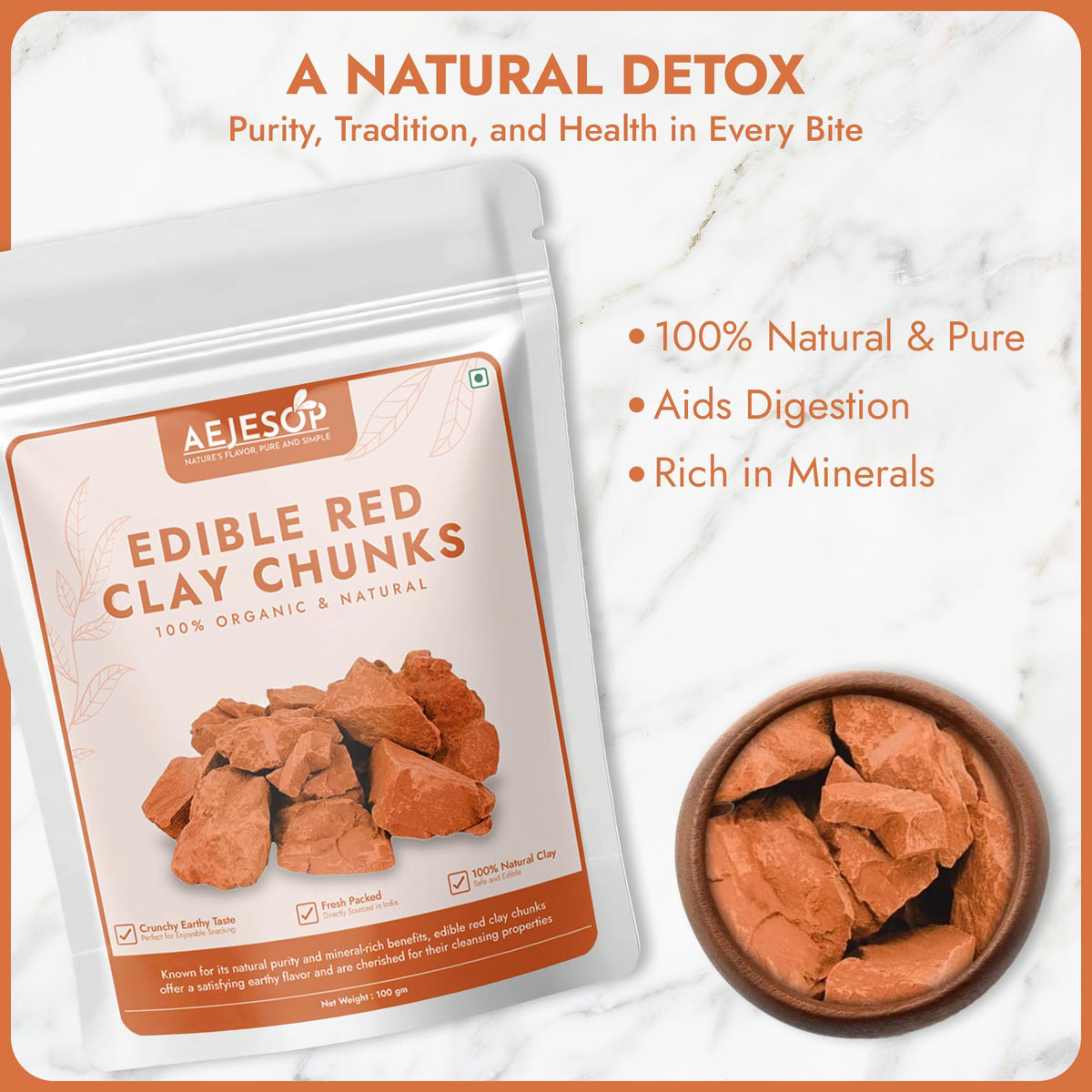 AEJESOP red clay mask applied to skin demonstrating gentle cleansing benefit