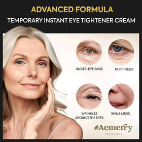 Aemerry before and after eye area showing visible temporary lift