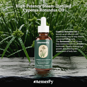 Aemerry oil applied to face calming post-shave irritation and hydrating skin