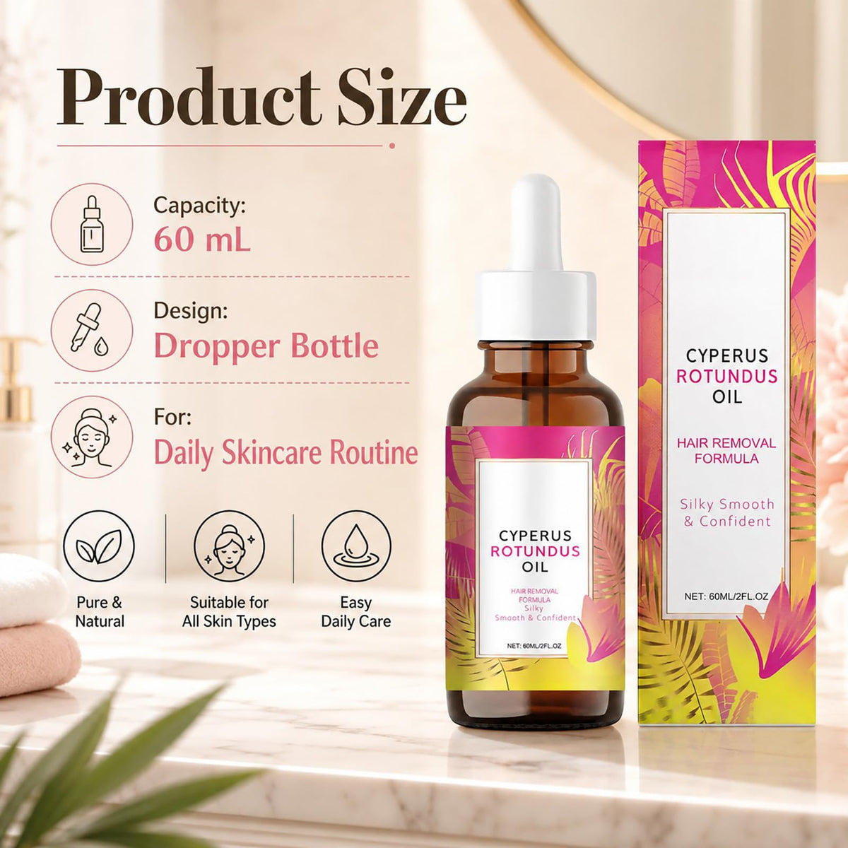 Aerifia on bathroom vanity in lifestyle scene showing daily skincare routine