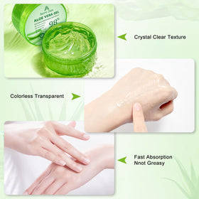 Applying Aero Zen gel to face for soothing, fast-absorbing moisture