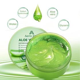 Aero Zen gel pouring from container highlighting thin consistency and easy spread
