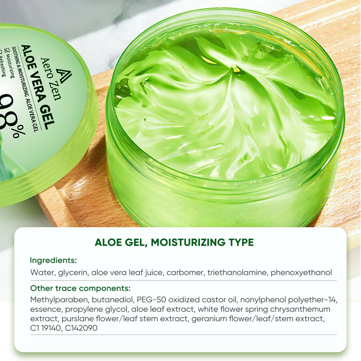 Detailed Aero Zen label and ingredients for transparency and informed choice