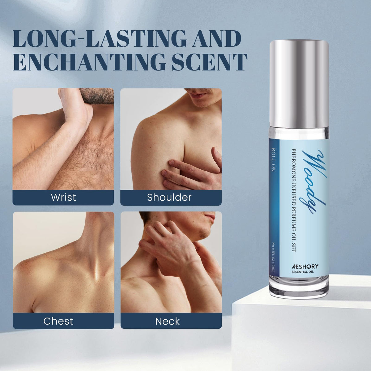 Aeshory ingredients label close-up showing alcohol-free, paraben-free skin-safe formula