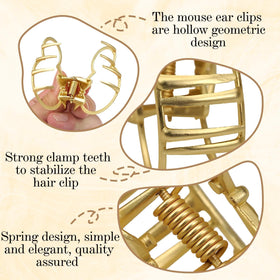 Aesnoun side profile of clip securing hair, secure non-slip styling benefit